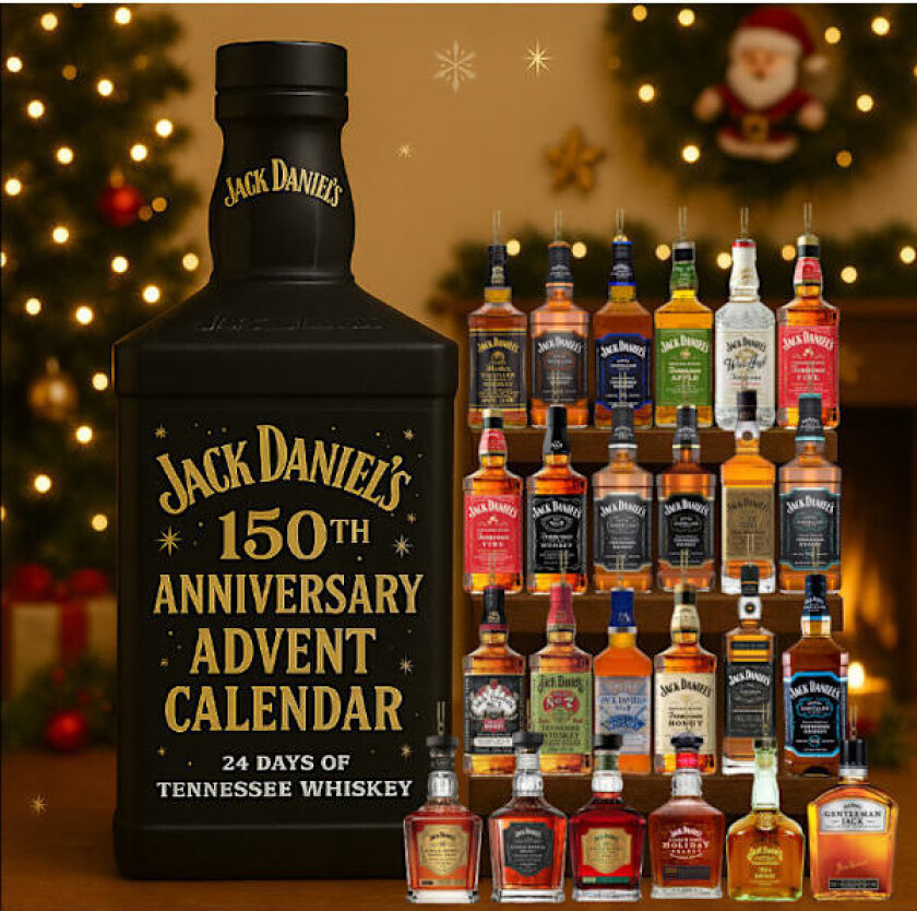 Jack Daniels 150-årsjubileum Blindboks Julekalender Blindboks Juletrepynt Akrylanheng