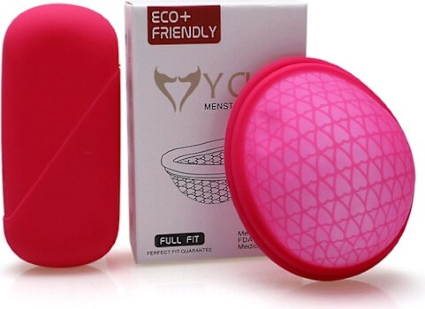 Elastisk mensskive menstruasjonsskive kvinnelig lekkasjesikker menskopp i silikon, 100% ny Rød Red