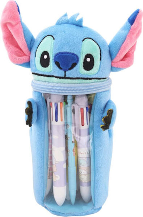 Stitch pennal med \"See Through\"-vindu glidelås Smoothy pennal sminkepung Duarable skole Stitch pennal for stasjonær arrangør gave