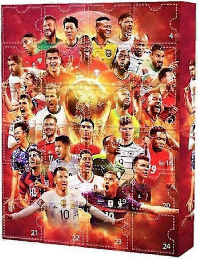 2025 Fotball Adventskalender, 2025 VM Adventskalender, 24 Dagers Julekalender Inkluderer 24 Basketballtilbehør for Fans.