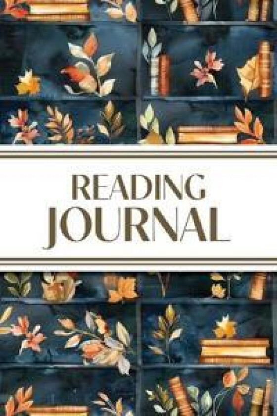 Reading Journal (Watercolor Fall Leaves Bookshelves)