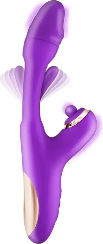 Joyfully Triple Stimulation Vibrator Purple