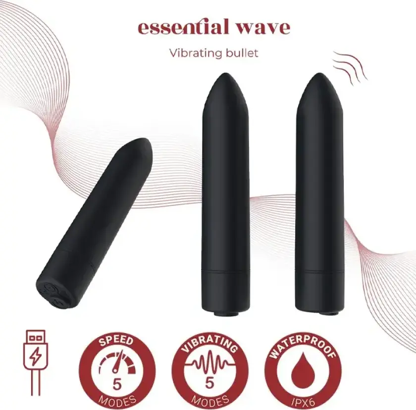 Wave Rechargeable Vibrating Bullet