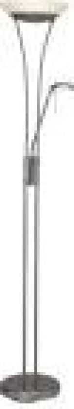 Finn - Torchiere floor lamp with reading light - LED x 2 - total: 22.5 W - klasse E - varmt hvitt lys - 3000 K - hvit, jern