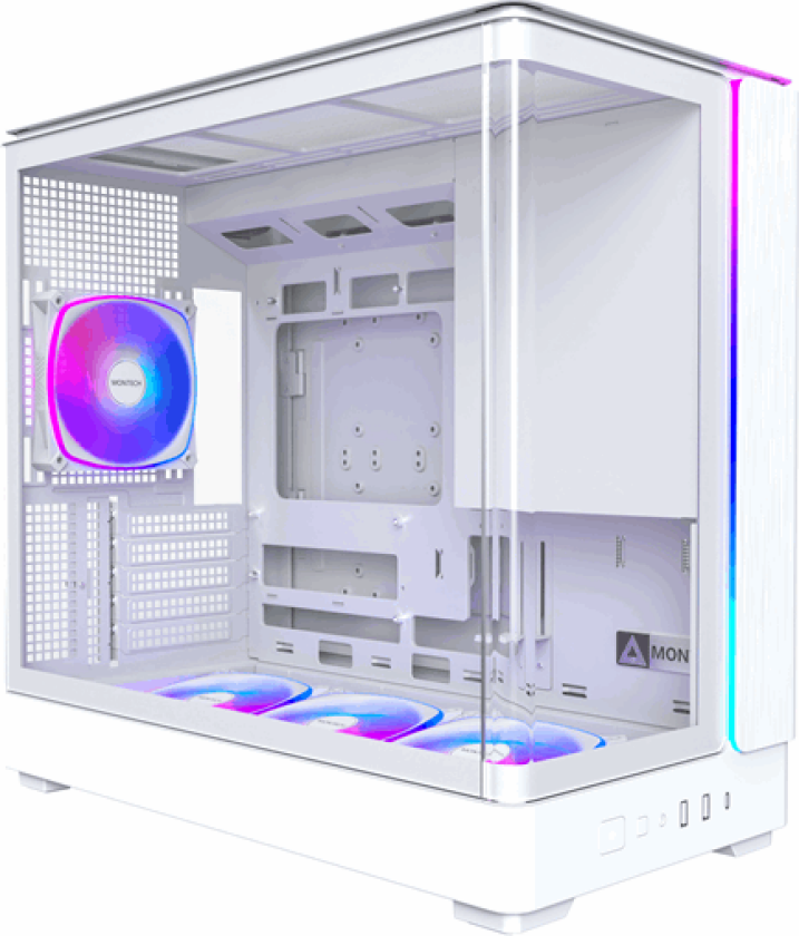 King 15 Pro White - Kabinett - Minitower - Hvit