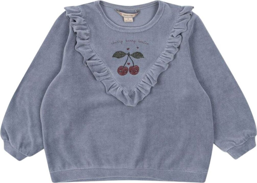 Wally Sweatshirt med volanger Gots 12 months Blå 12 måneder kvinne