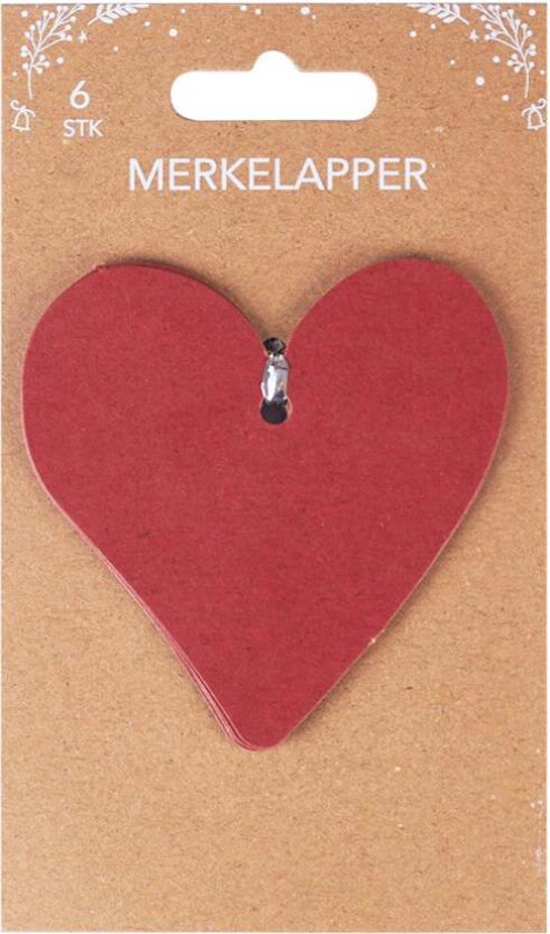 Merkelapper 6 Stk Hjerte
