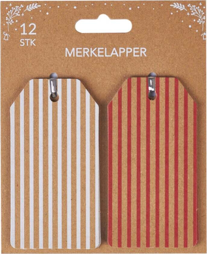 Merkelapper 12 Stk Lackrand