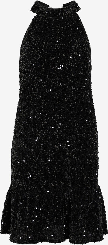 Kjole viBelieve S/l Sequins Dress/pty/ka - Svart