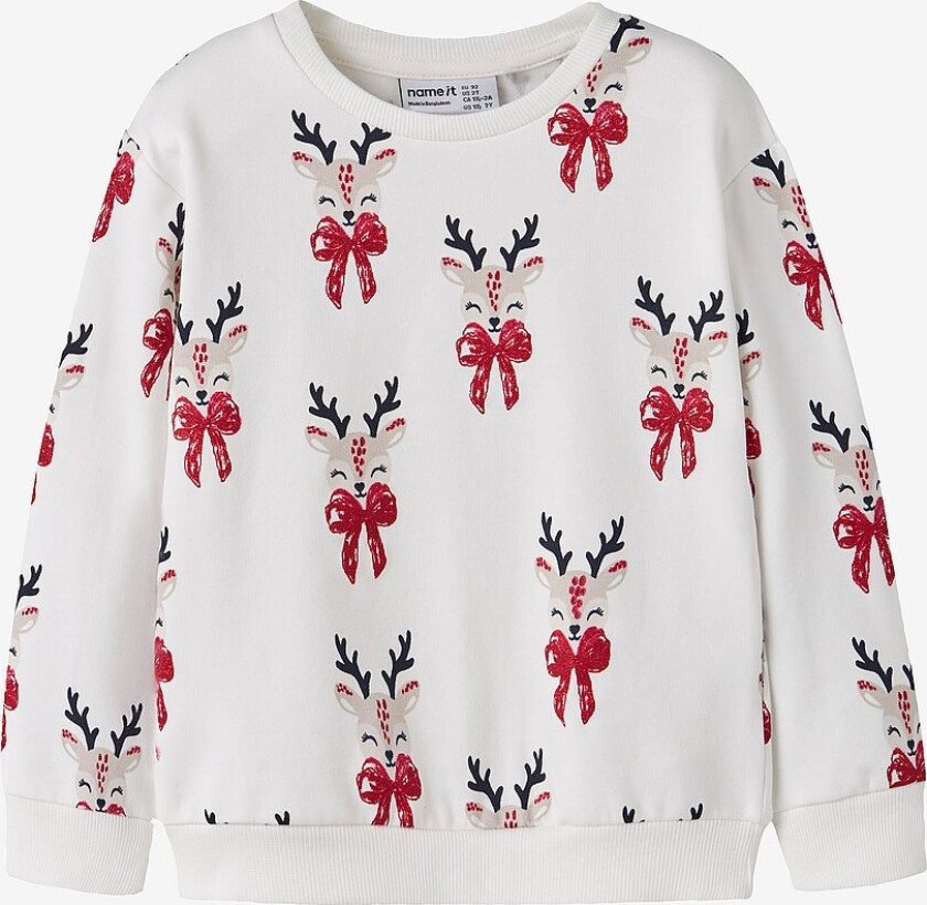 Collegegenser nmfRomia LS Nreg Bru Box - Hvit