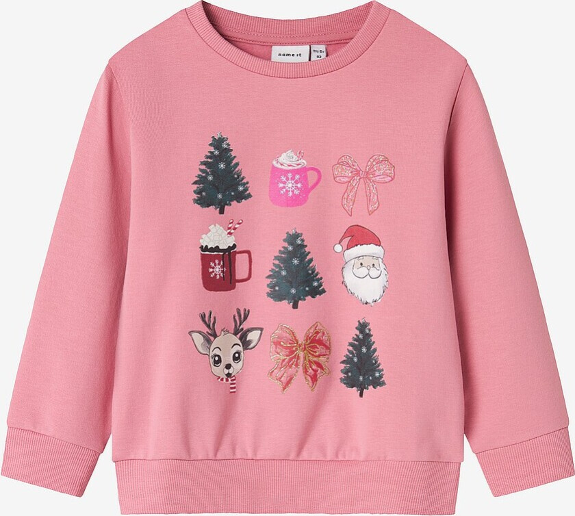 Collegegenser nmfRomia LS Nreg Bru Box - Rosa