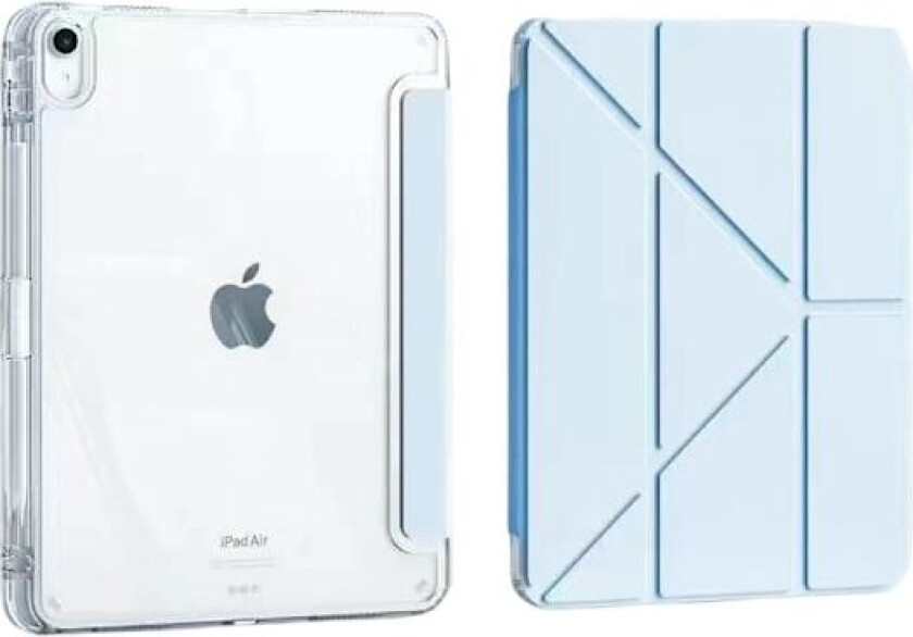 iPad Air 6/7 Deksel (2025/2024), iPad Air 6/7 11\" Deksel med Blyantholder, Klar Gjennomsiktig Bakside Støtsikkert Stativ Nettbrett Deksel