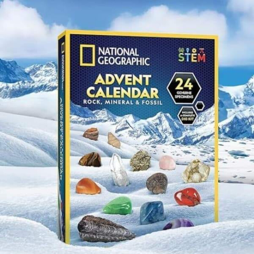 National Geographic Mineralkalender 2025: Et nytt mineral hver dag!