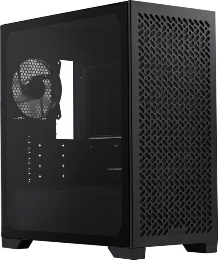 Elite 302 Lite PC Kabinett - Mini Tower, Micro ATX, Glasspanel - Svart