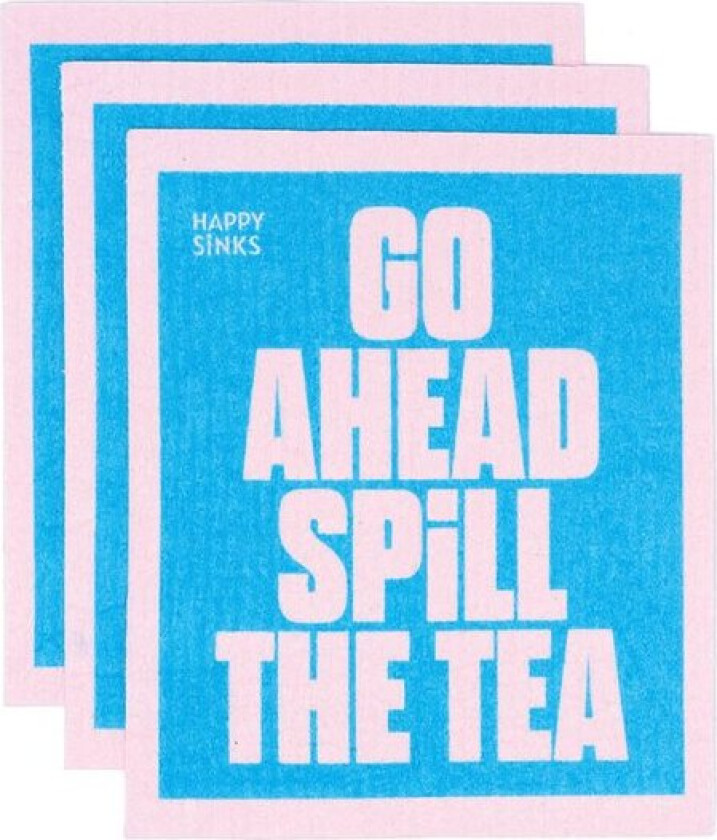 Oppvaskklut Spill the tea 3 stk