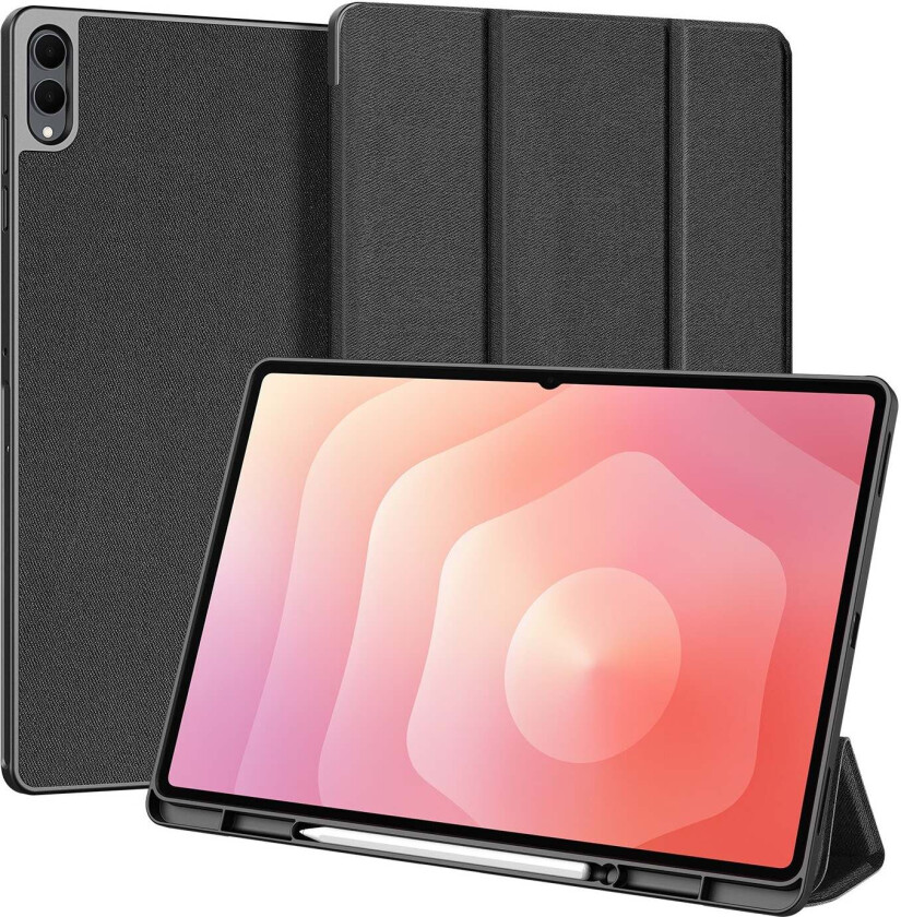 Samsung Galaxy Tab S11 Ultra DUX DUCIS DOMO Series Flip Deksel med Penneholder - Svart