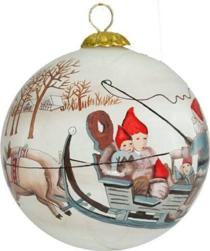 Julekule Håndmalt Nissen Og Julegrisen