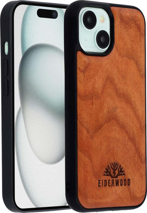 iPhone 15 Magnetisk Tredeksel - MagSafe Kompatibel - Kirsebærtre