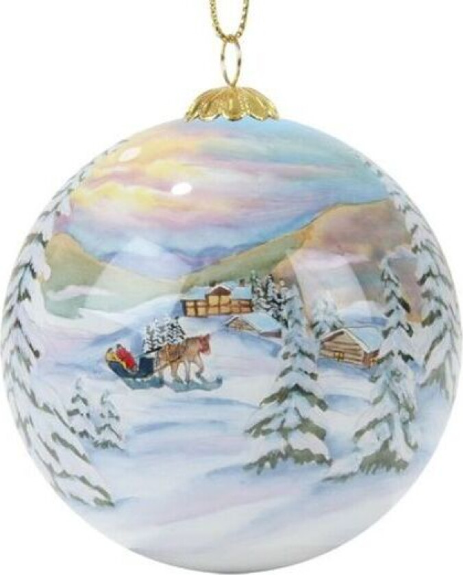 Julekule Håndmalt Landskap