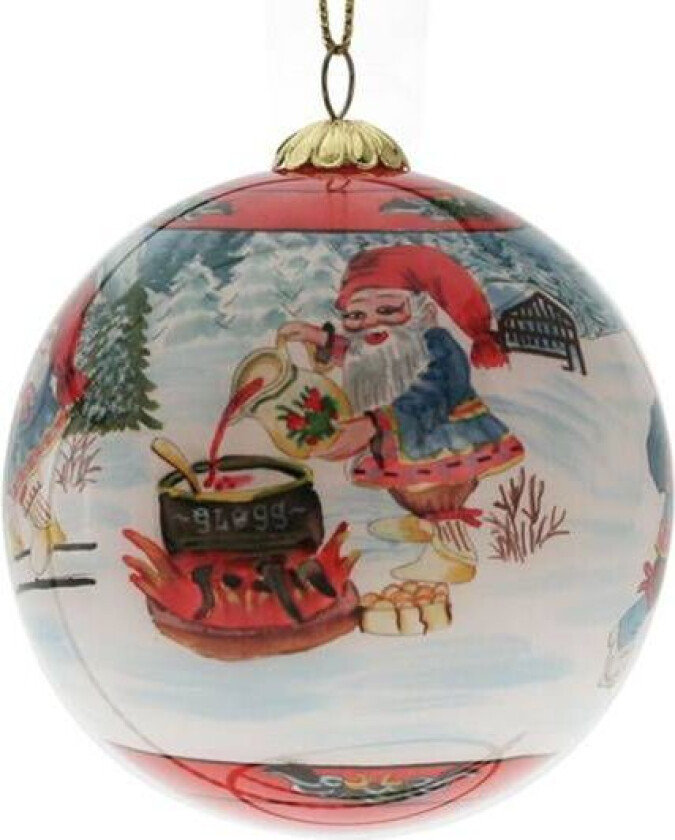 Julekule Håndmalt Nisser I Sneen