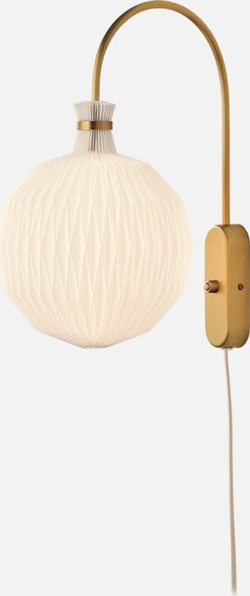 Legacy 101 vegglampe - messing/hvit