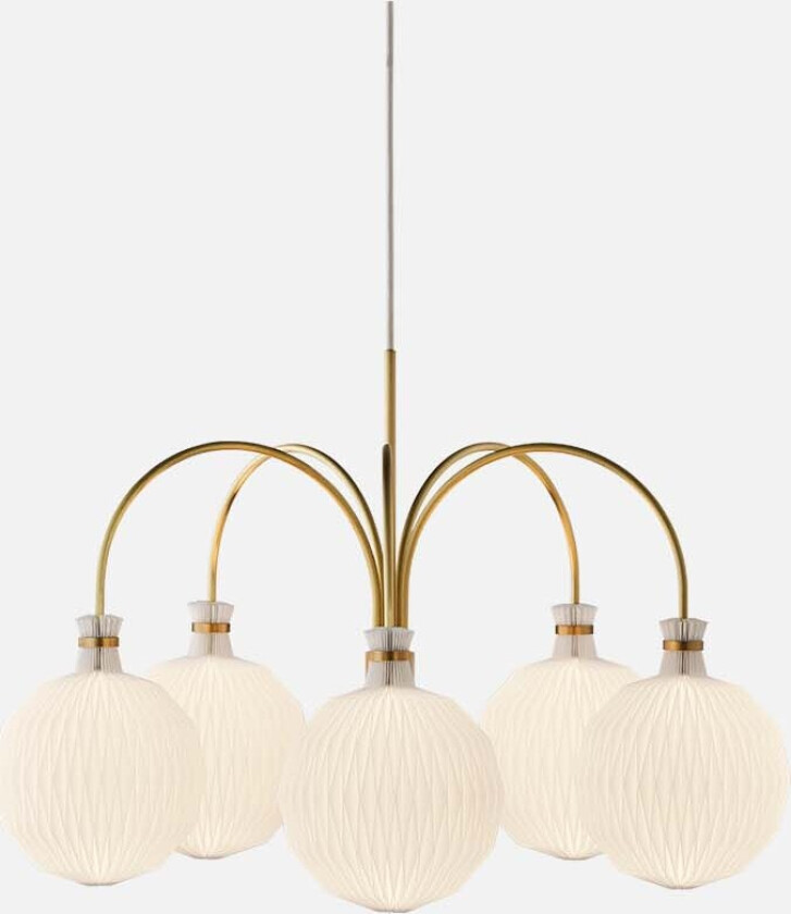 Legacy 101 lysekrone - messing/hvit