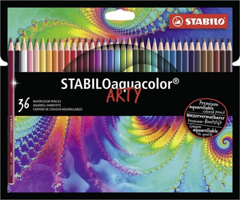 Aquacolor - Watercolor Colored Pencil - ARTY - Set 36 Pcs.
