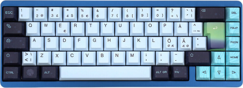 Muse65 Hall Effect 65% RGB LED Type - Aurora - Gamingtastatur - Uten numpad - Nordisk - Svart