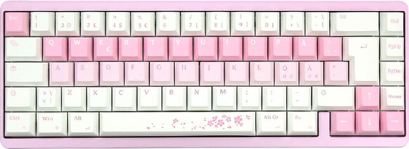 Muse65 Hall Effect 65% RGB LED Type - Sakura - Gamingtastatur - Uten numpad - Nordisk - Rosa