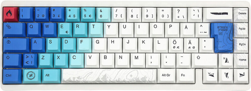 Muse65 Hall Effect 65% RGB LED Type - Summit - Gamingtastatur - Uten numpad - Nordisk - Hvit