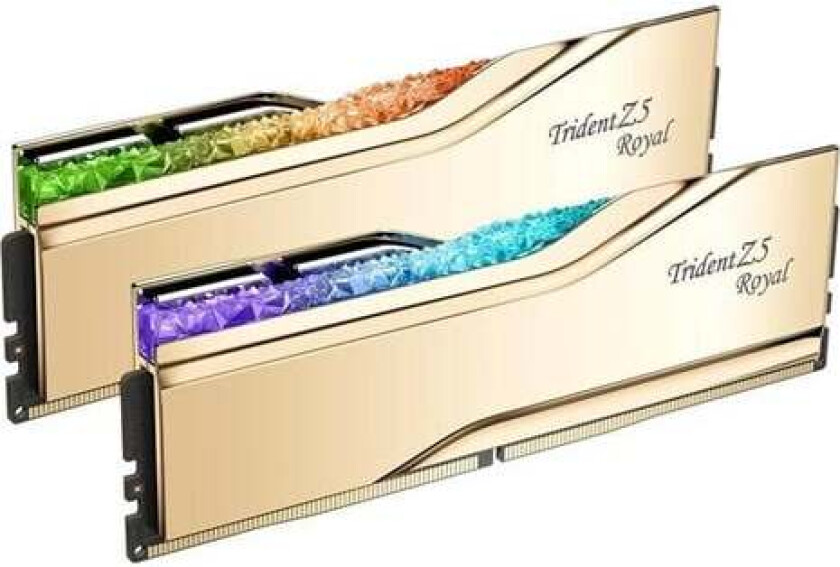 Trident Z5 RGB DDR5-6000 - 32GB - CL28 - Dual Channel (2 pcs) - Intel XMP - Gold med RGB