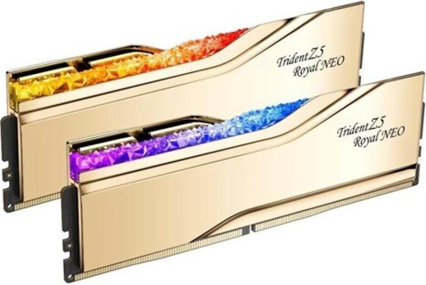 Trident Z5 Royal Neo RGB DDR5-6000 - 48GB - CL8 - Dual Channel (2 pcs) - AMD EXPO - Gold med RGB