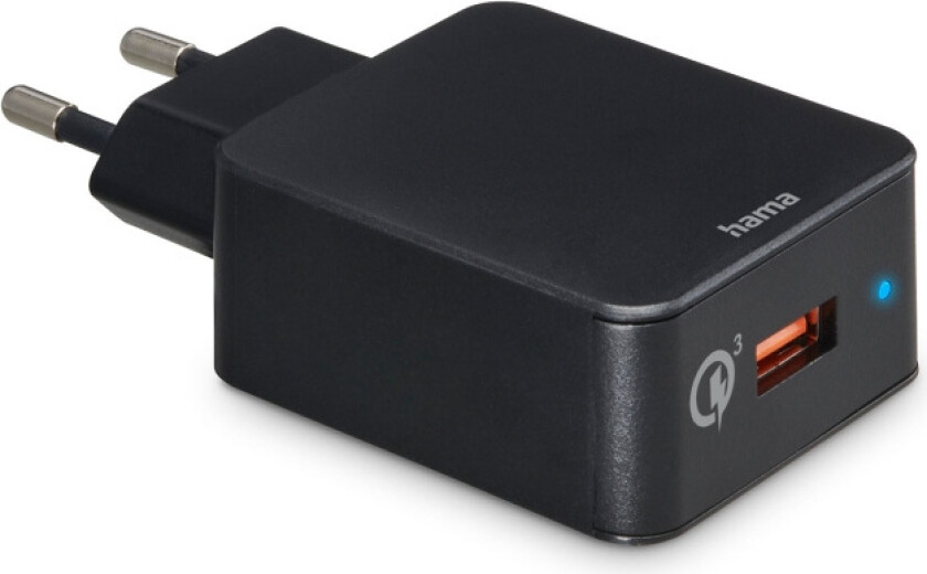 Fast Charger 1x USB-A Qualcomm 19.5W Black