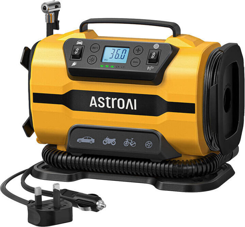 ATJ-8366 150 PSI 12V DC/110V AC Portable Wheel Compressor