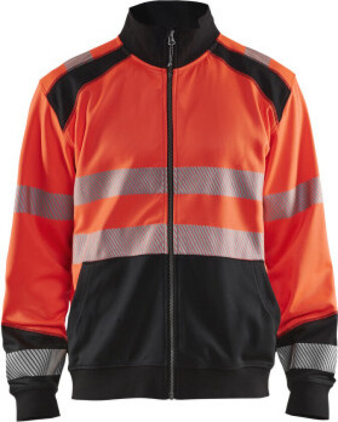 High vis sweatshirt full glidelås h