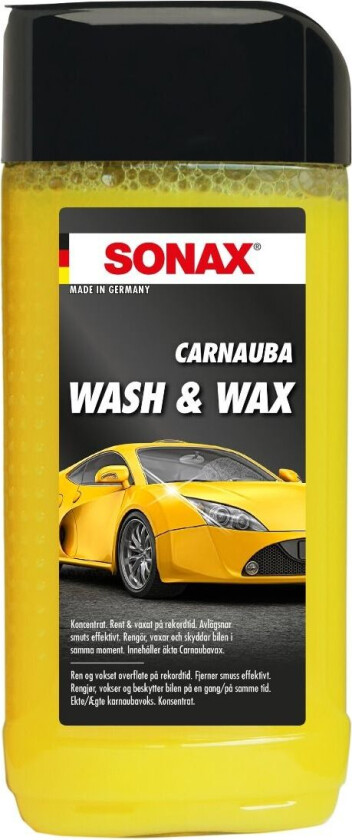 SONAX CARNAUBA BILSHAMPOO WASH&WAX 500ML - SHAMPOO FOR BIL