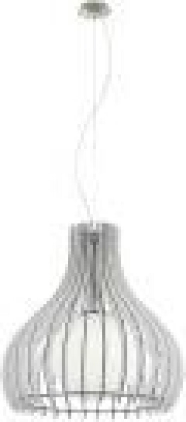 Eglo Tindori - Taklampe - 1 sokkel - E27 - hvit, satin-nikkel