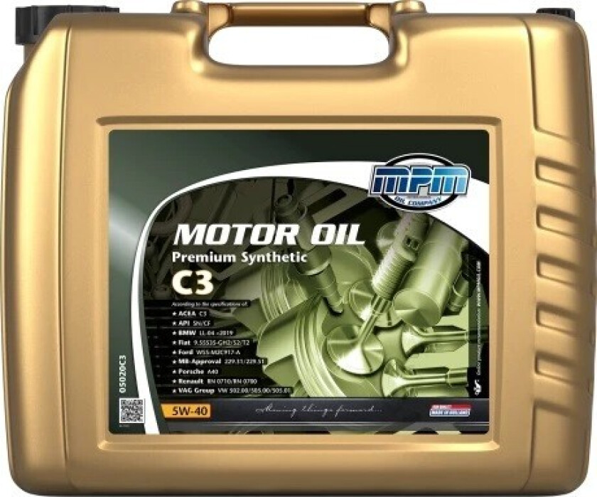 MOTOR OIL 5W-40 PREM.SYNTH.C3