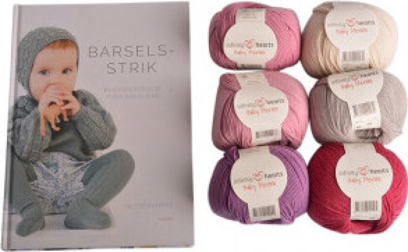 Â Barselsstrik - Bok av Mette Hvitved inkl. Sett - Barselsstrik - Bog af Mette Hvitved inkl. Kit