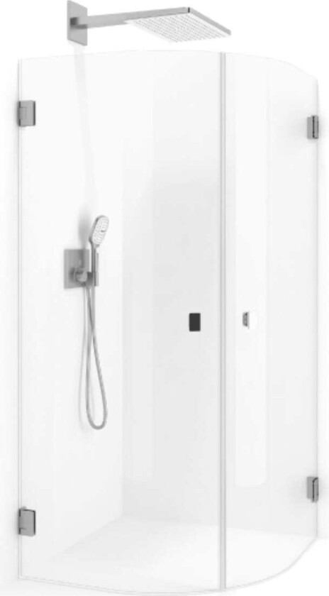 Bilde av Grace Dusjhjørne Rund Børstet / 90x90cm Briljant