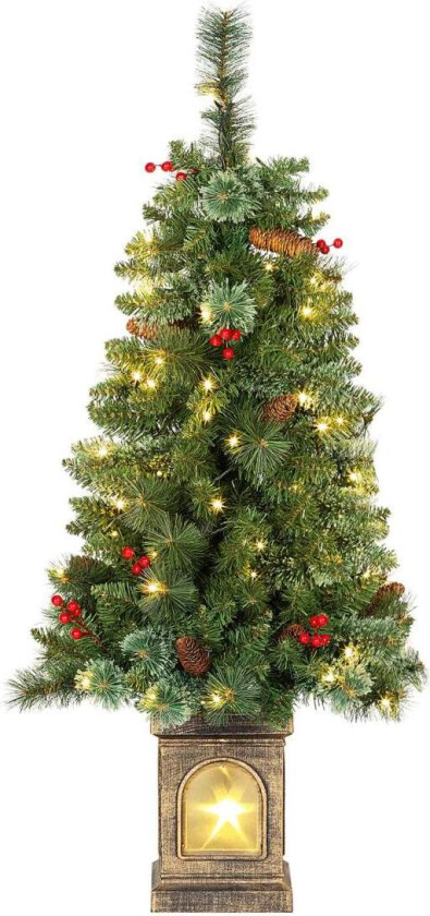 Kunstig juletre, 120 cm, 100 LED-lys, 8 moduser