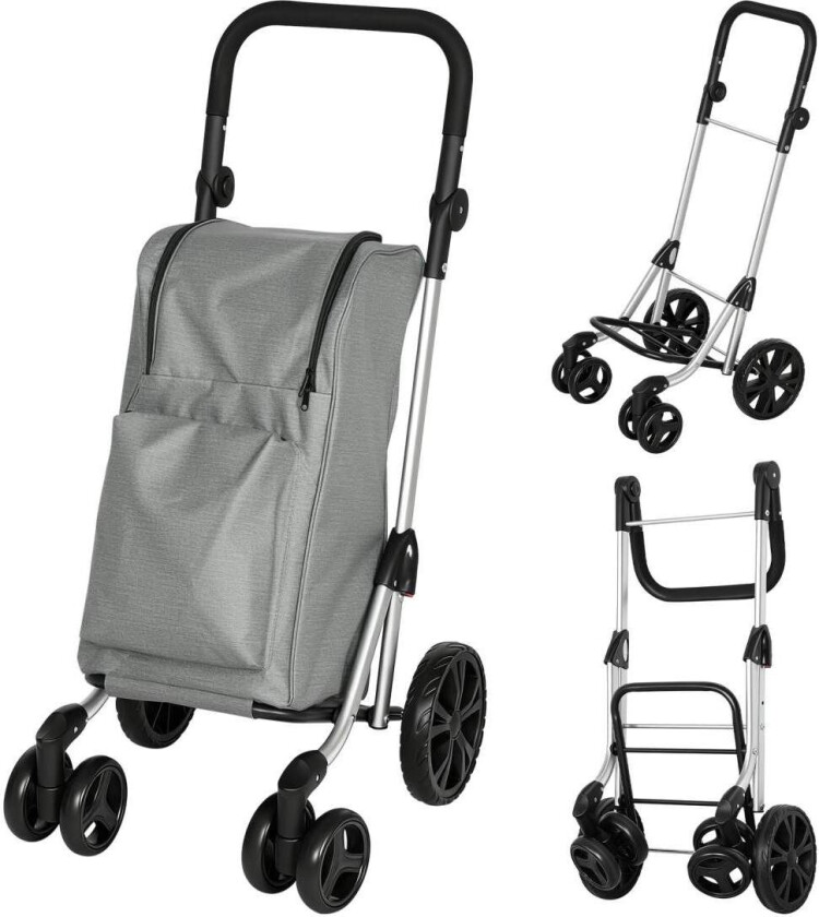 Bilde av Sammenleggbar handlevogn, 46L bag, kjølerom, grå