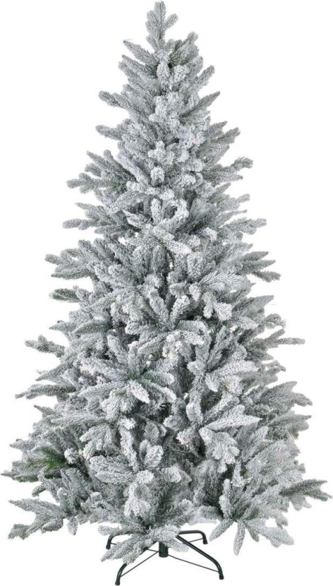 Snøhvit juletre 180 cm – Brannsikker, metallbunn