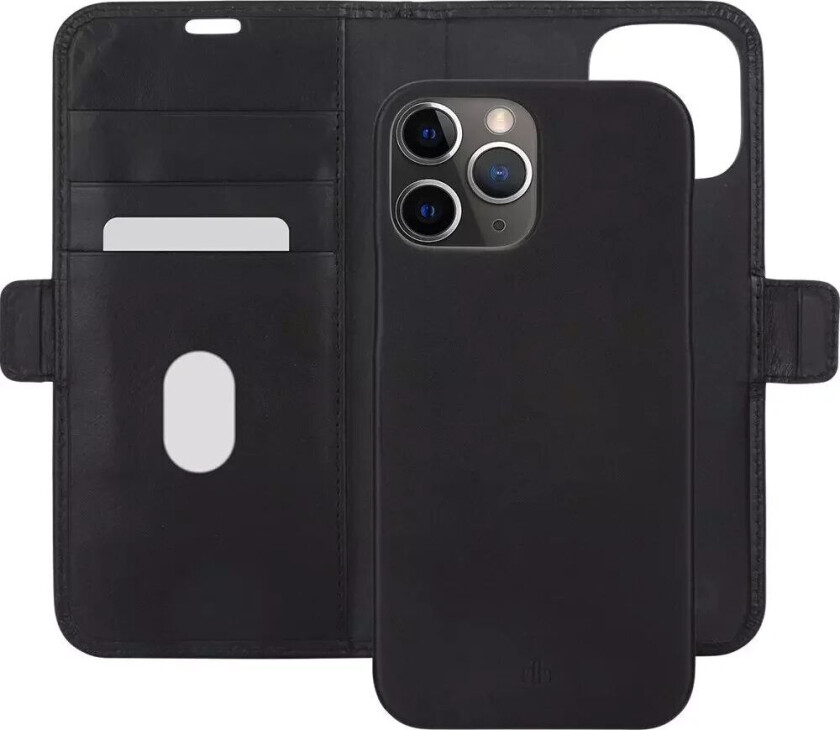 iPhone 13 Pro dbramante1928 Lynge Ekte Skinn Magnet Deksel - Black