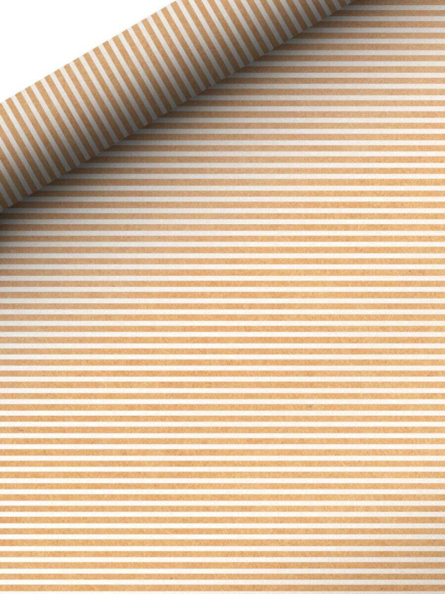 Gavepapir 10m Lackrand Hvit Kvist