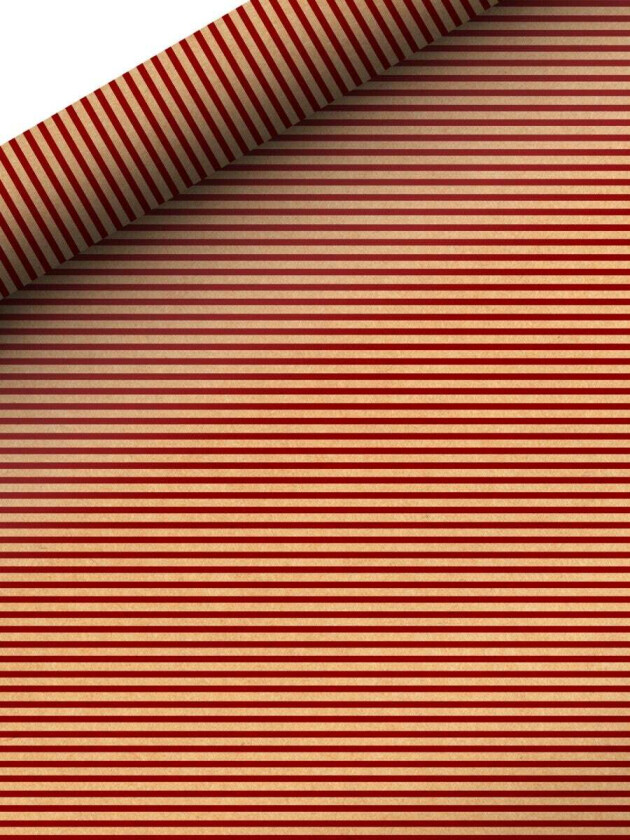 Gavepapir 10m Lackrand Rød Kvist