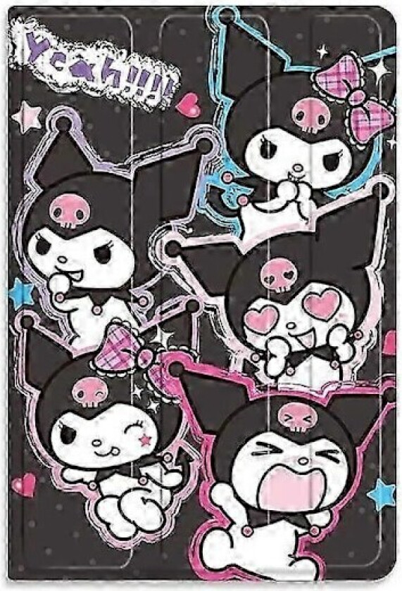 Kawaii Sanrio Kuromi iPad-deksel for iPad 10. generasjon, tegneserie, tredelt silikon, mykt deksel for iPad 7 8 9 Pro 10.5 Air 3 4 5