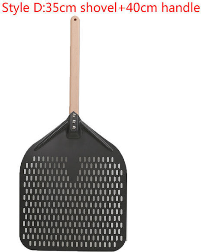 QU-12/14 tommers pizzaspade i aluminium med langt T-håndtak