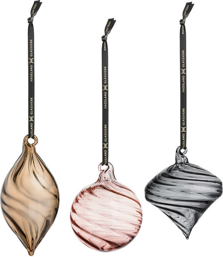 Glassklang Julekuler Optikk Mix farger 3pk