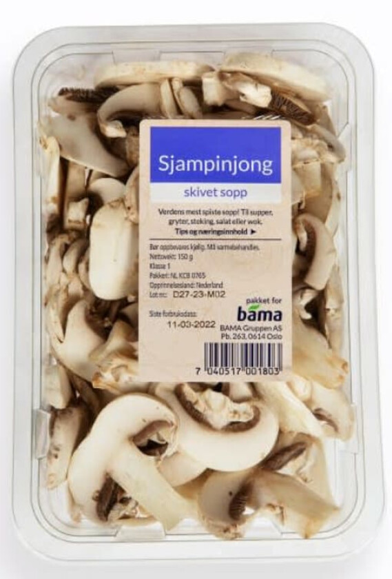 Champignon 150g skivet